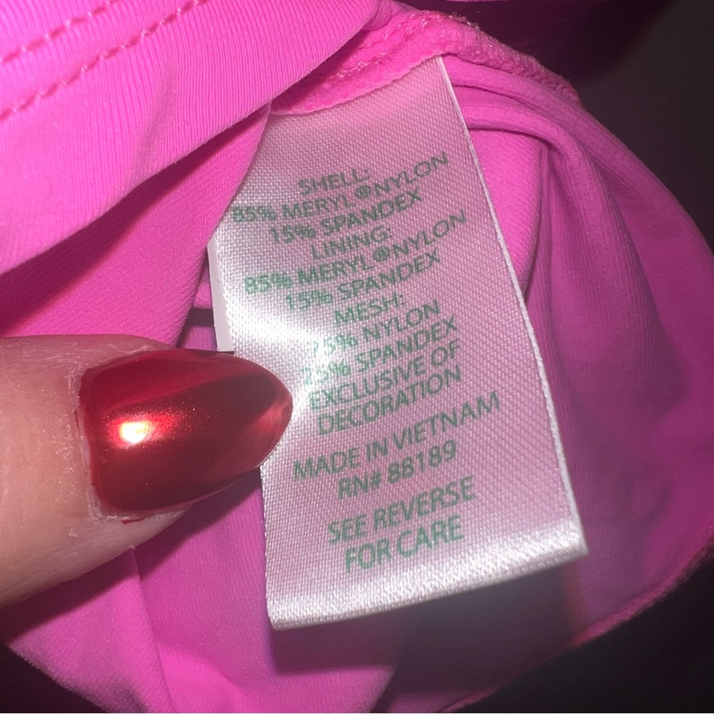 Lilly Pulitzer Pink Athletic Tank Top XS | Stretch Activewear Performance Top - Picture 6 of 7